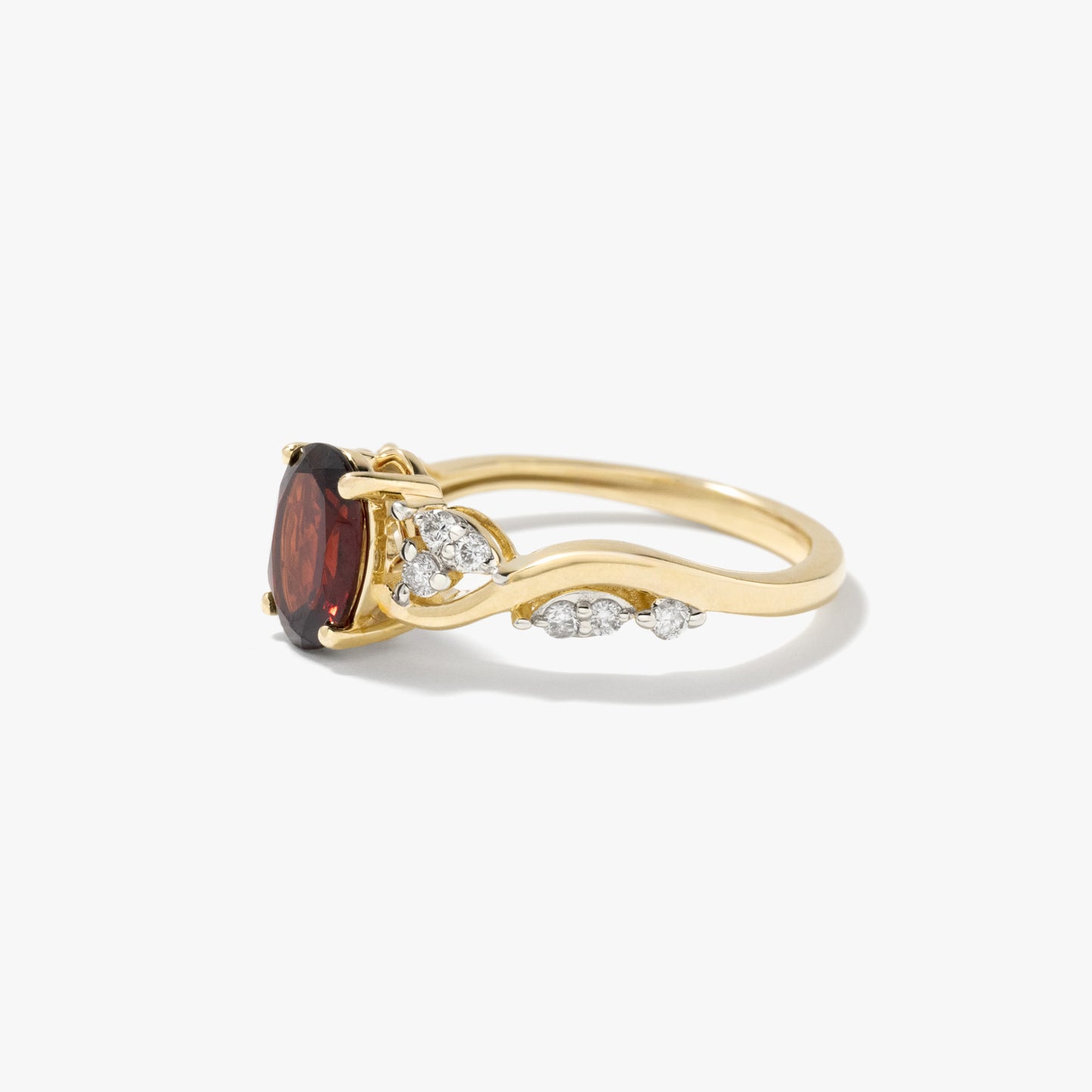 Garnet Ring 10K Yellow Gold