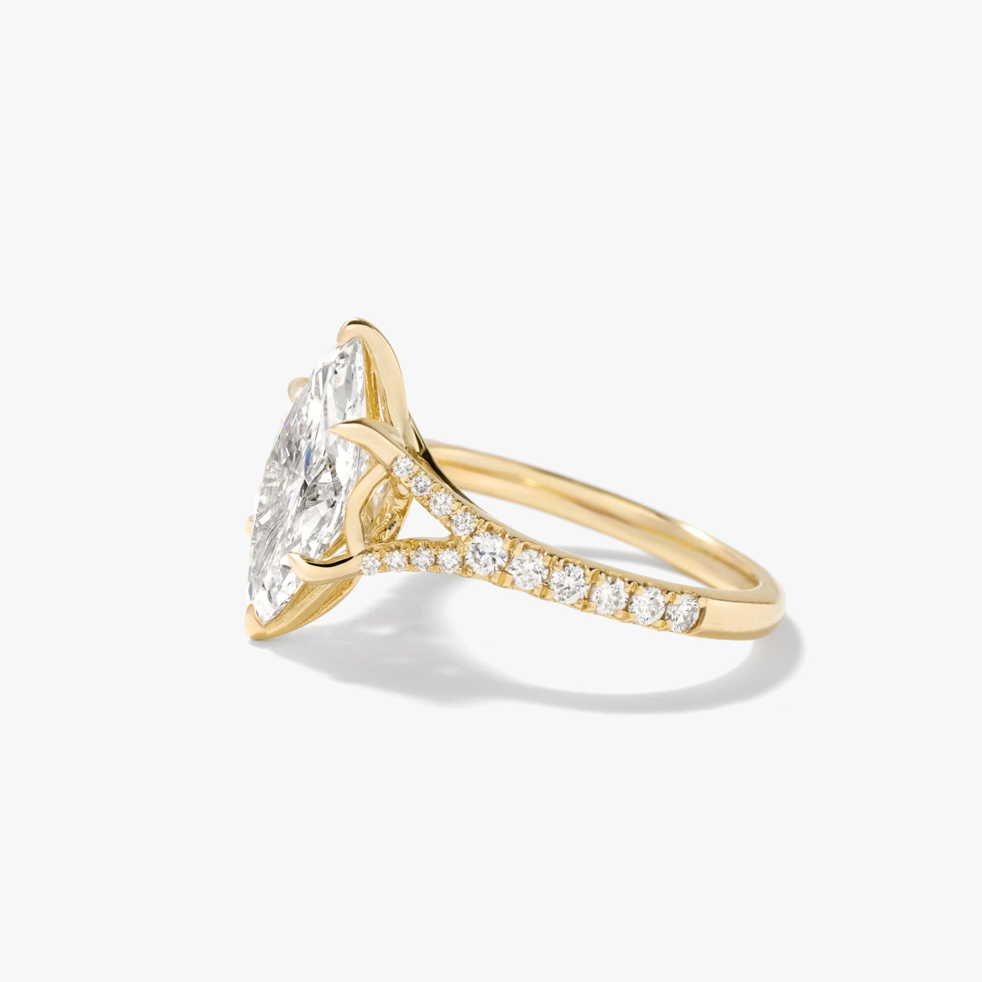 Marquise Lab Grown Diamond Ring 14K Yellow Gold (2.45 ct tw)