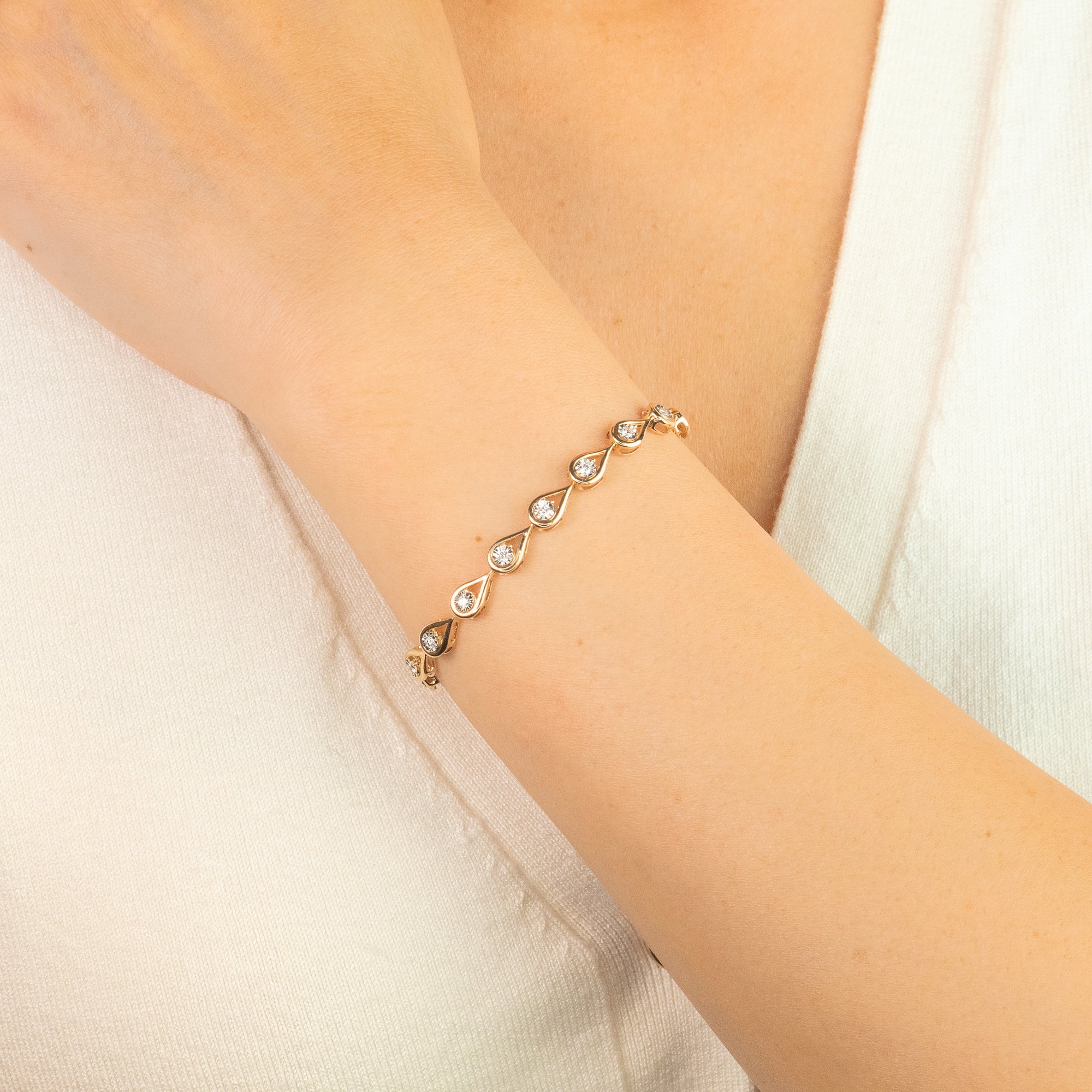 Diamond Bracelet in 10K Yellow and White Gold (0.50 ct tw)