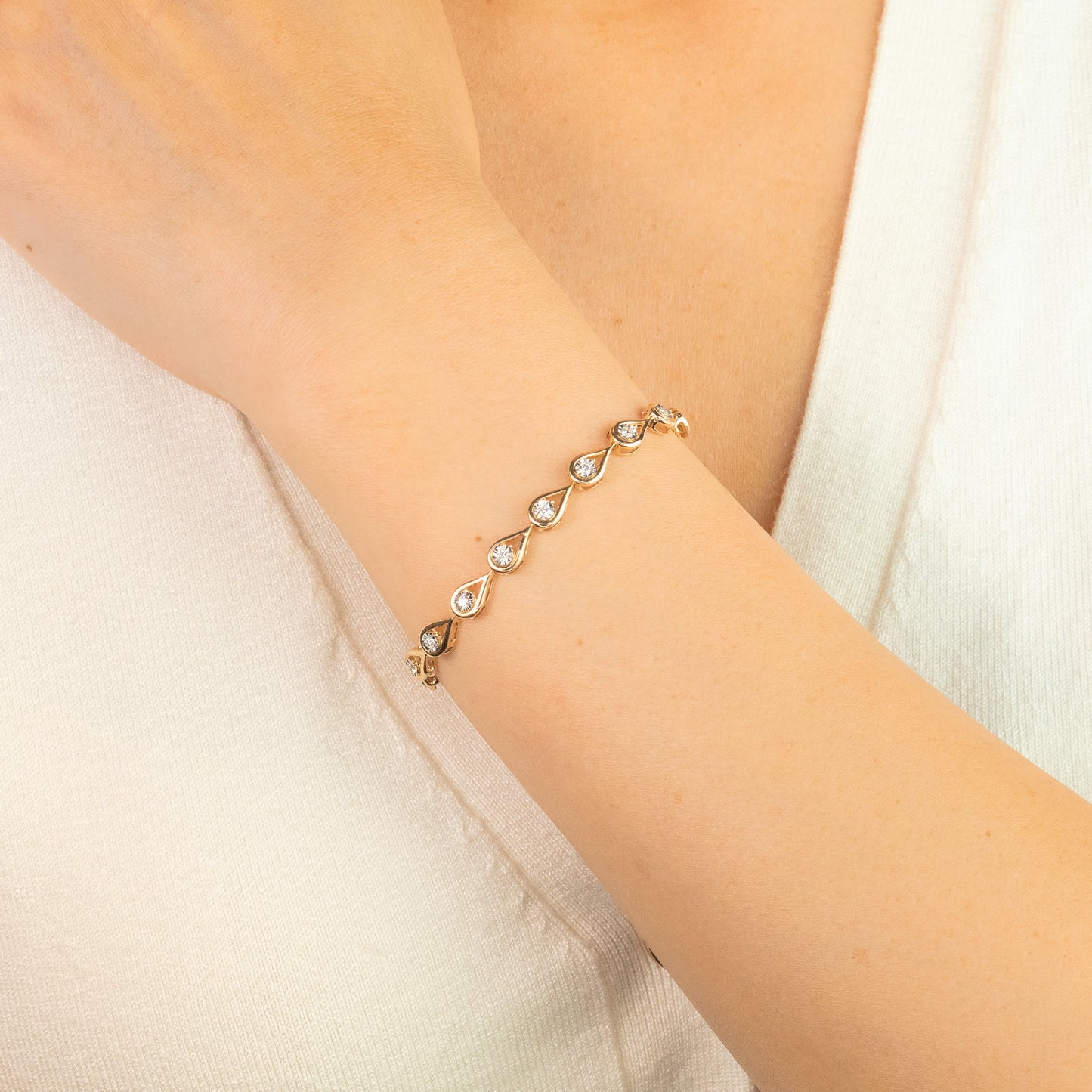 Diamond Bracelet in 10K Yellow and White Gold (0.50 ct tw)