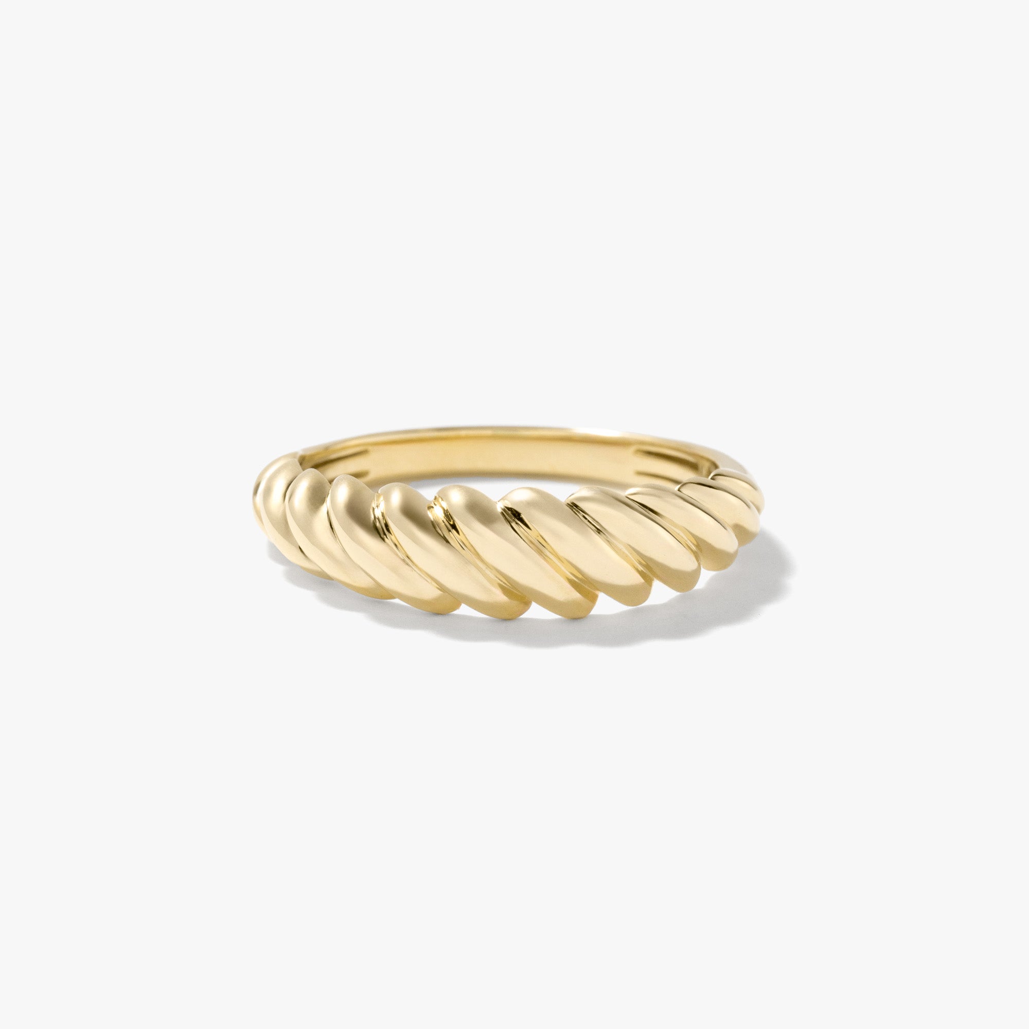 Hollow Baguette Ring 10K Yellow Gold