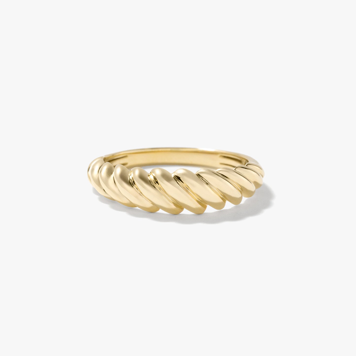 Hollow Baguette Ring in 10K Yellow Gold