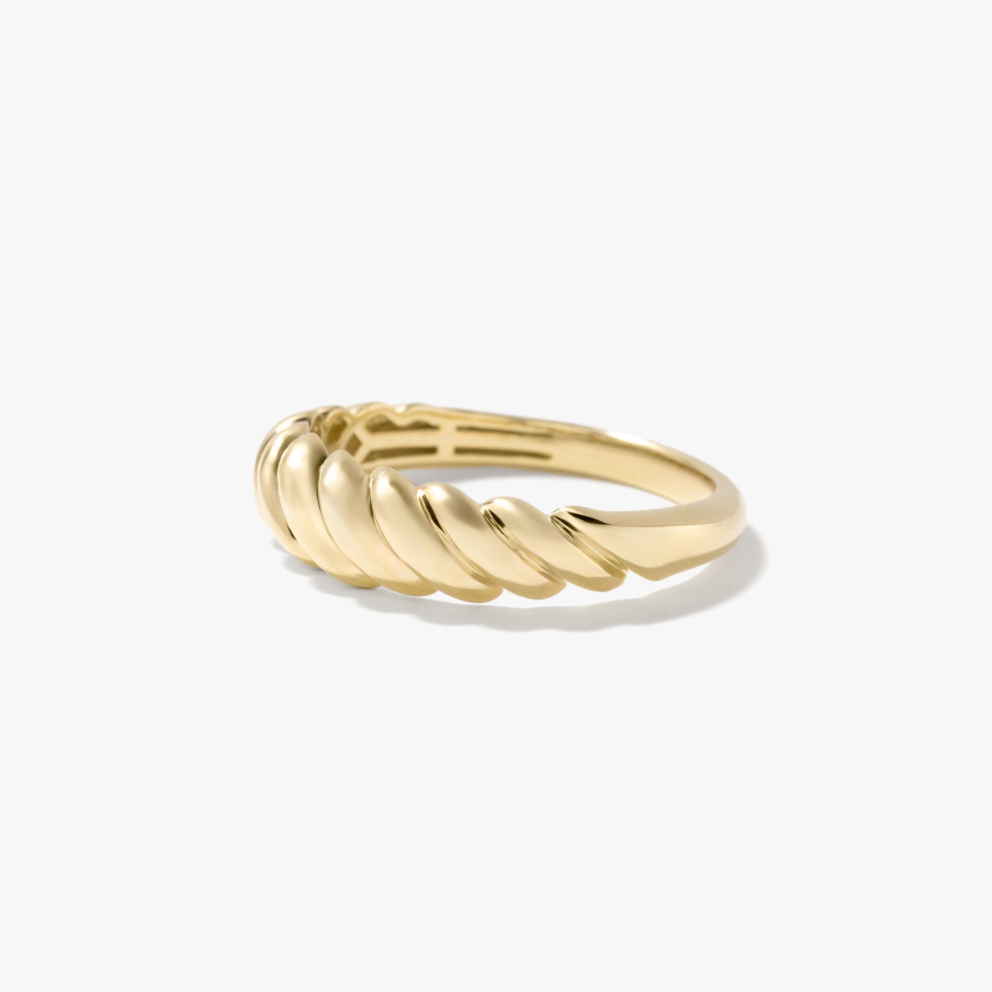 Hollow Baguette Ring in 10K Yellow Gold