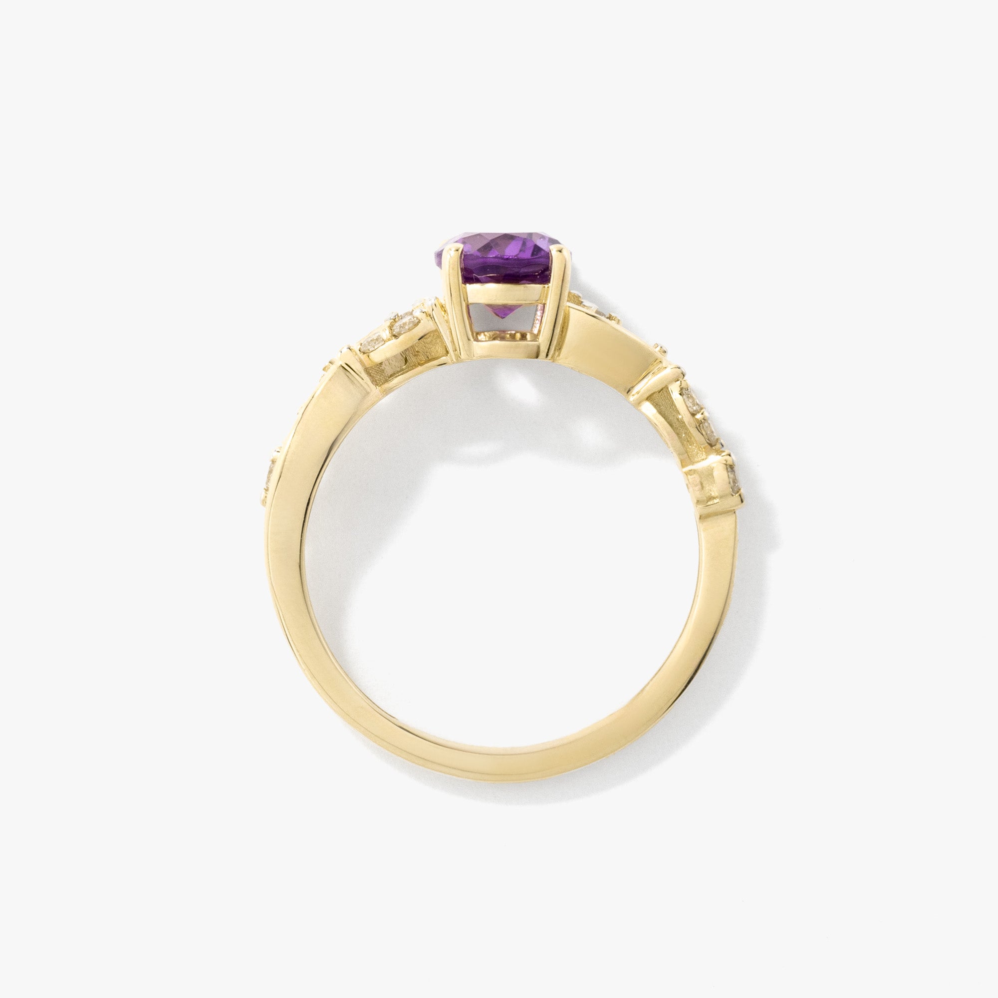 Amethyst Ring 10K Yellow Gold
