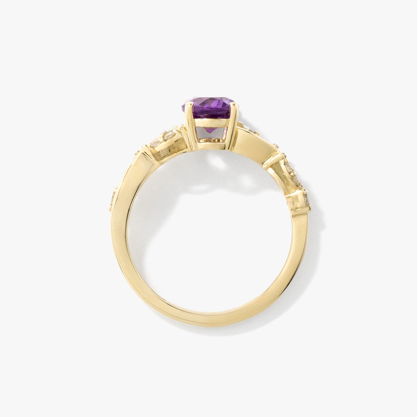 Amethyst Ring 10K Yellow Gold