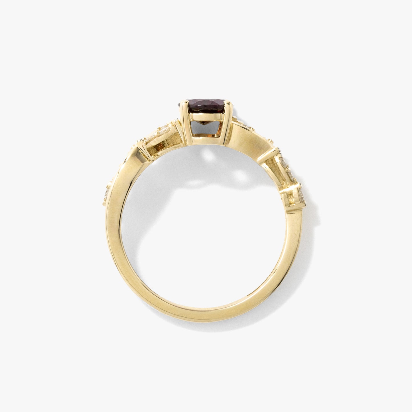 Garnet Ring 10K Yellow Gold
