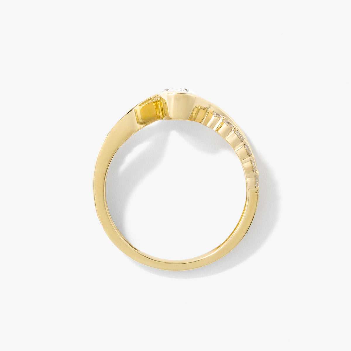 Oval Lab Grown Diamond Engagement Ring in 10K Yellow Gold (0.78 ct tw)