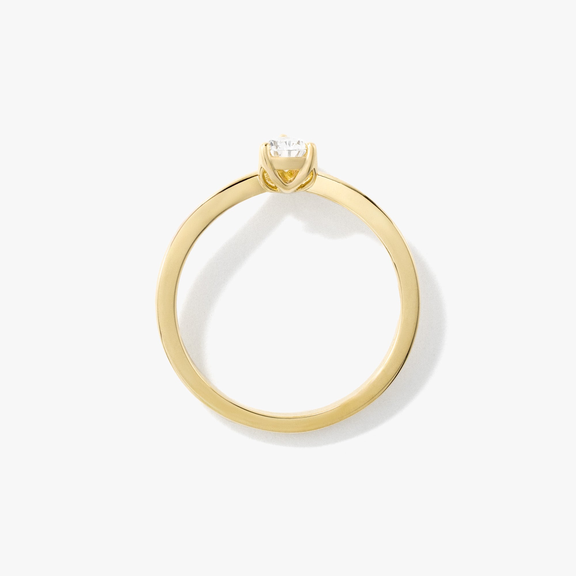 Lab Grown Pear Shape Diamond Promise Ring 10K Yellow Gold (0.30 ct