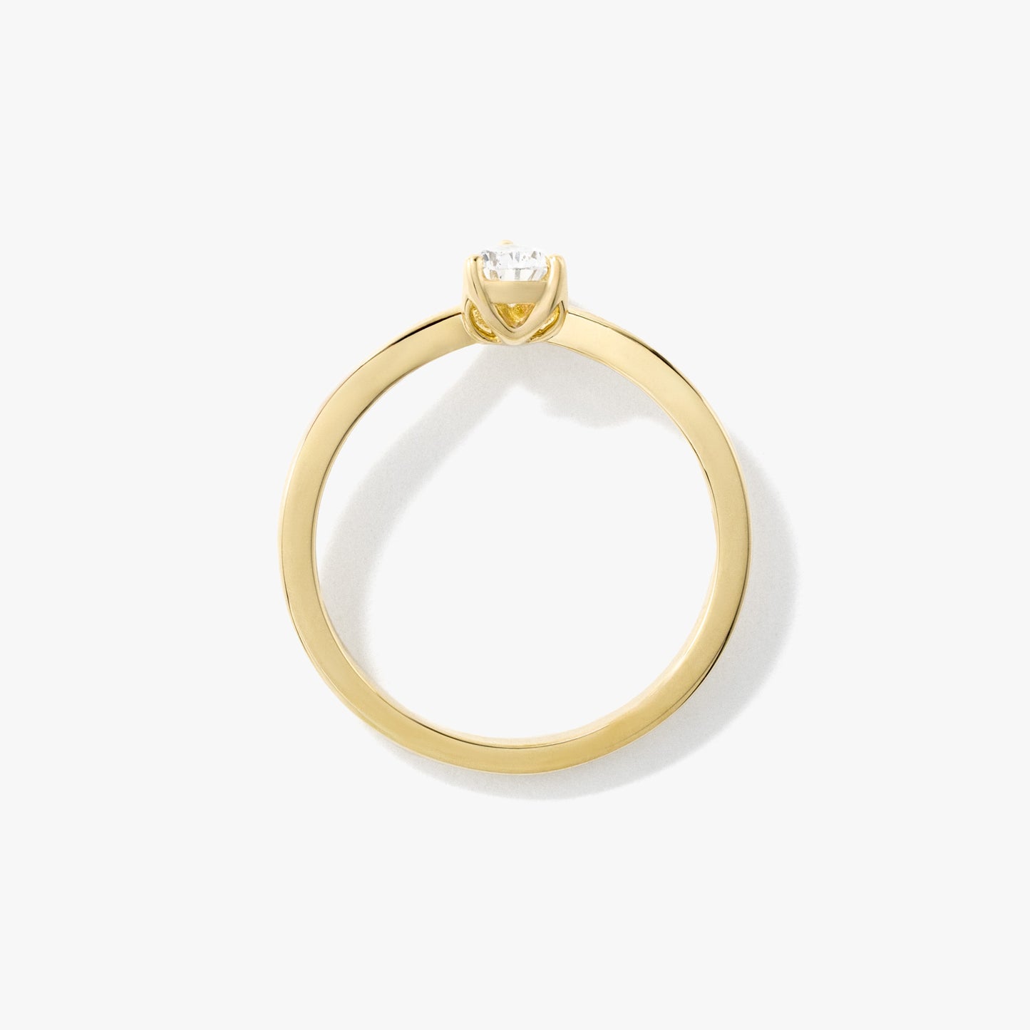 Lab Grown Pear Shape Diamond Promise Ring in 10K Yellow Gold (0.30 ct tw)