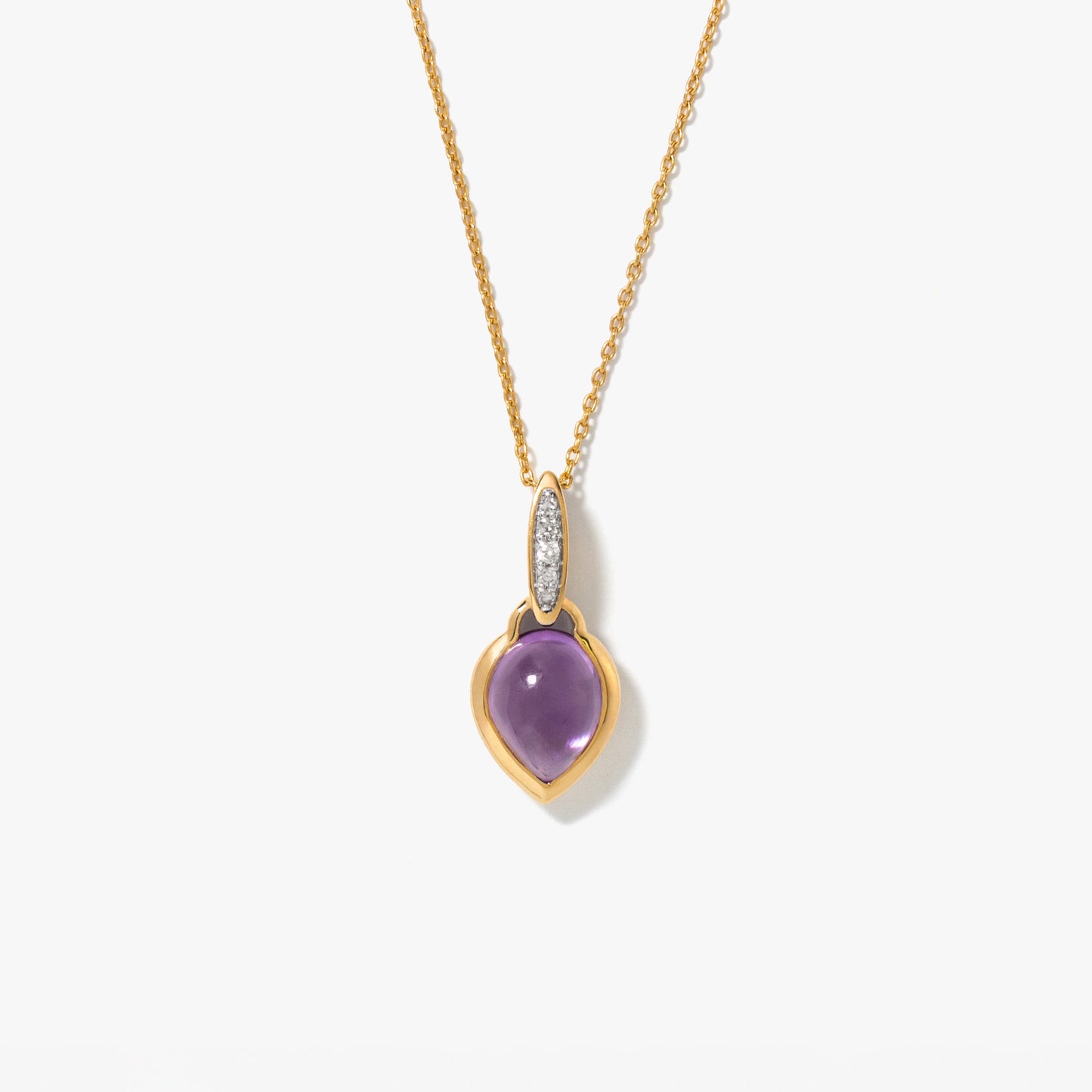 Amethyst Necklace in 10K Yellow Gold