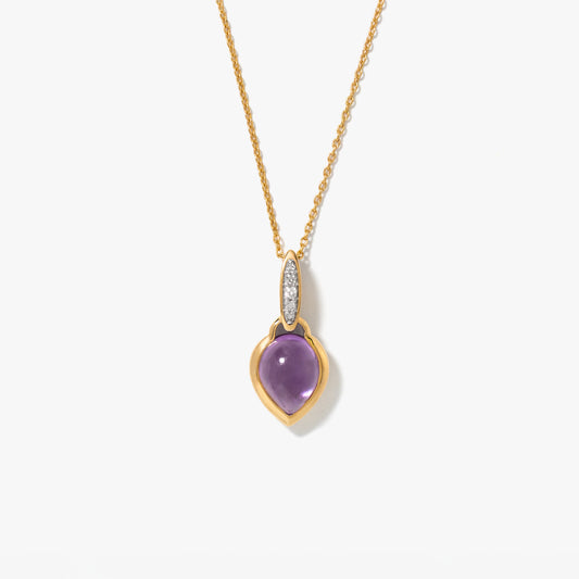 Amethyst Necklace in 10K Yellow Gold