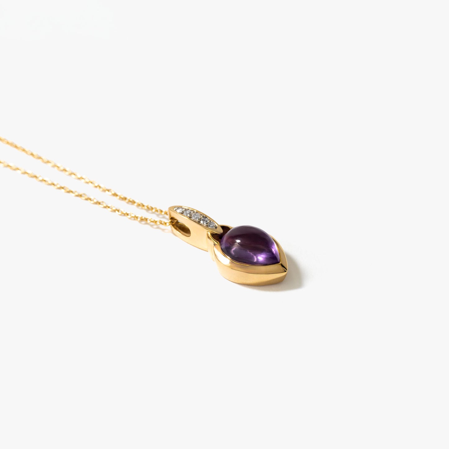 Amethyst Necklace in 10K Yellow Gold