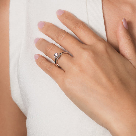 Diamond Engagement Ring in 14K White Gold (0.83 ct tw)