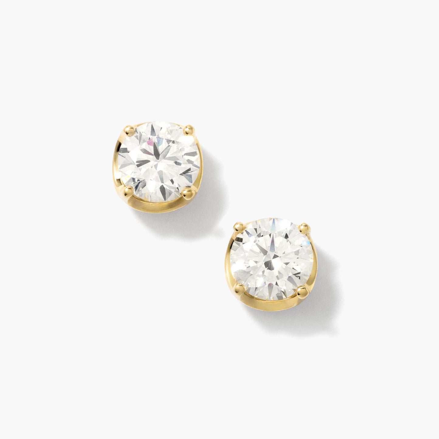 Lab Grown Diamond Stud Earrings in 14K Yellow Gold (3.00 ct tw)
