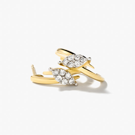 Diamond Hook Earrings in 10K Yellow Gold (0.20 ct tw)