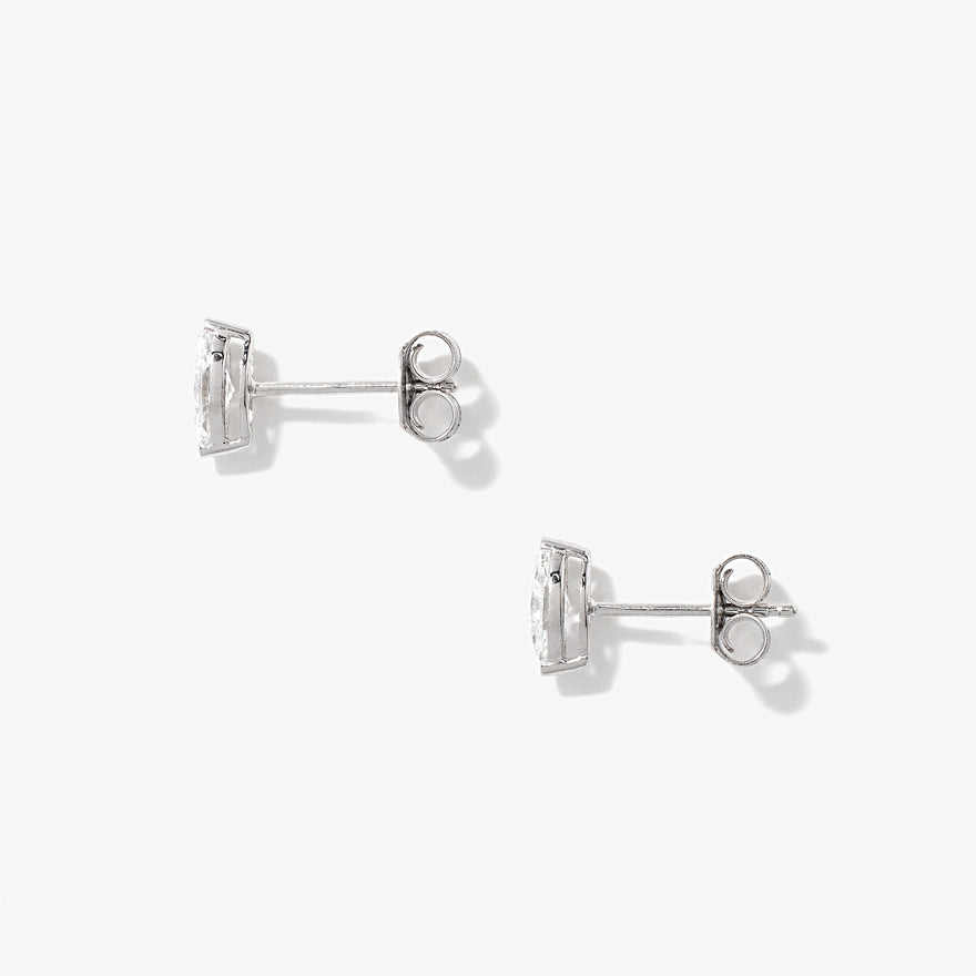 Lab Grown Marquise Diamond Stud Earrings in 14K White Gold (0.50 ct tw