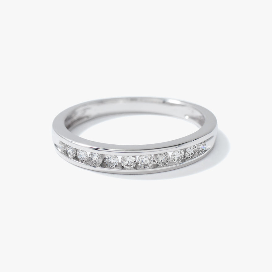 Channel Set Diamond Band in 14K White Gold (0.25 ct tw)