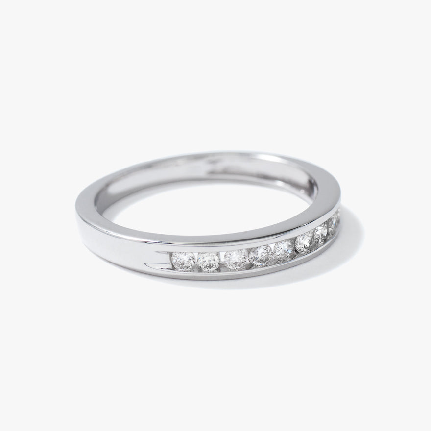 Channel Set Diamond Band in 14K White Gold (0.25 ct tw)