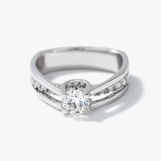 - Catherine - 14K White Gold Diamond Engagement Ring (0.80 ct tw)