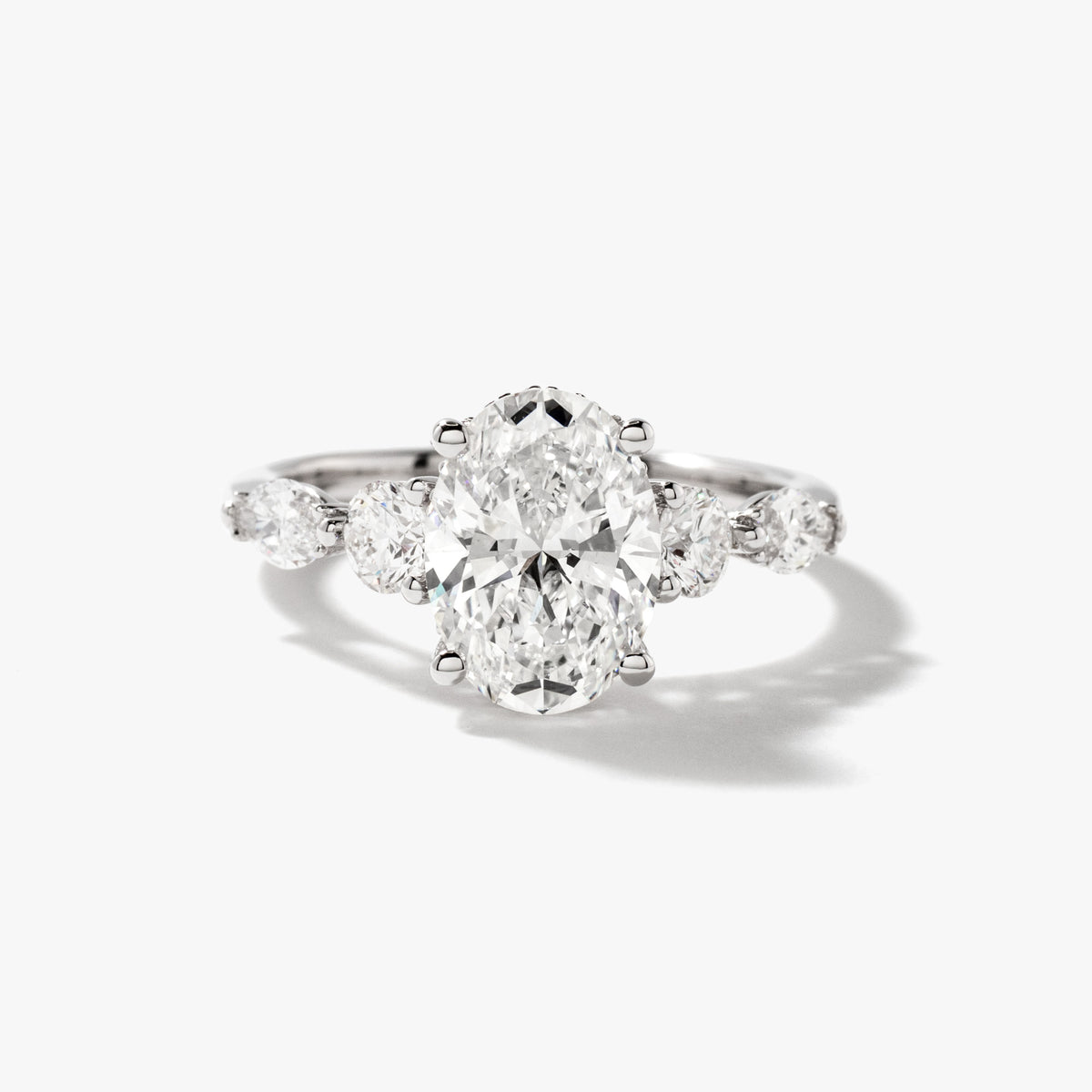 Oval Lab Grown Diamond Engagement Ring in 14K White Gold (2.75 ct tw)