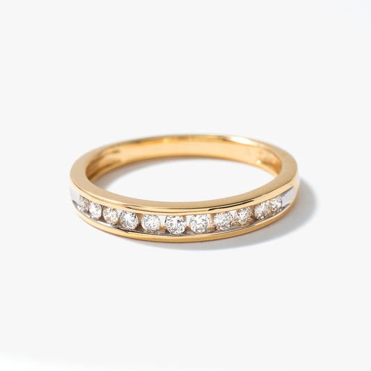 Channel Set Diamond Anniversary Ring in 14K Yellow Gold (0.25 ct tw)