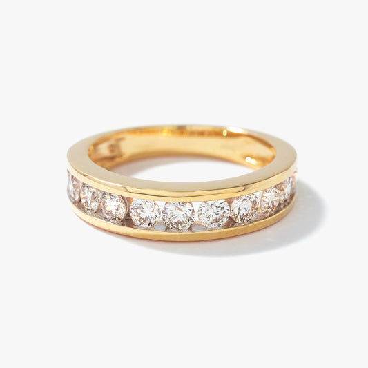 Channel Set Diamond Anniversary Ring in 14K Yellow Gold (1.00 ct tw)