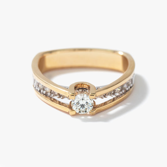 - Catherine - 10K Yellow Gold Diamond Engagement Ring (0.50 ct tw)