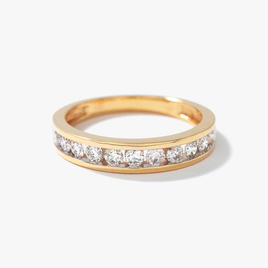 Channel Set Diamond Anniversary Band in 14K Yellow Gold (0.50 ct tw)