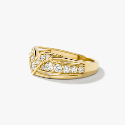Lab Grown Diamond Cluster Ring in 10K Yellow Gold (0.70 ct tw)
