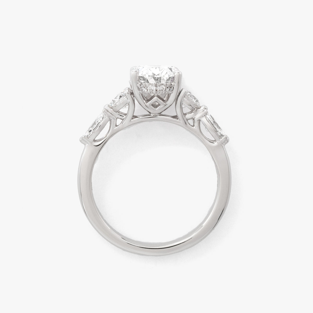 Oval Lab Grown Diamond Engagement Ring in 14K White Gold (2.75 ct tw)