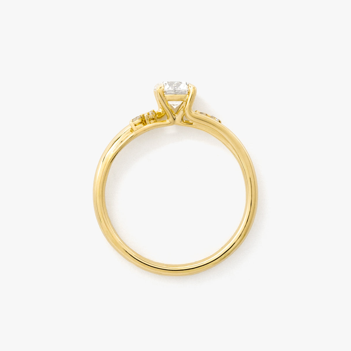 Round Lab Grown Diamond Ring in 10K Yellow Gold (0.55 ct tw)