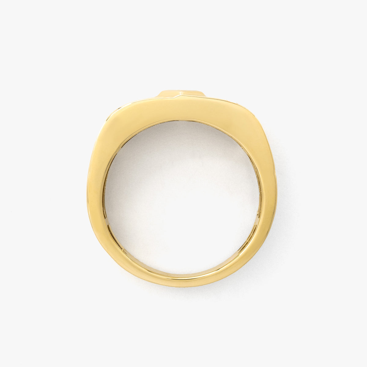 Men's Princess Cut Diamond Ring in 10K Yellow Gold (0.10 ct tw)