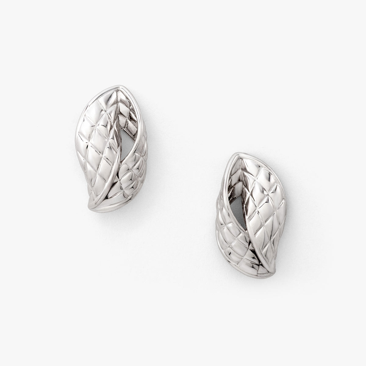 SilverNova Silver Quilted Earrings