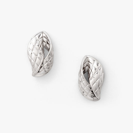 SilverNova Silver Quilted Earrings