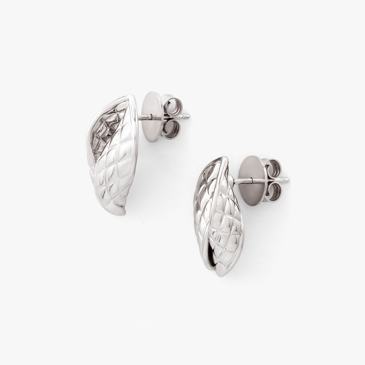 SilverNova Silver Quilted Earrings