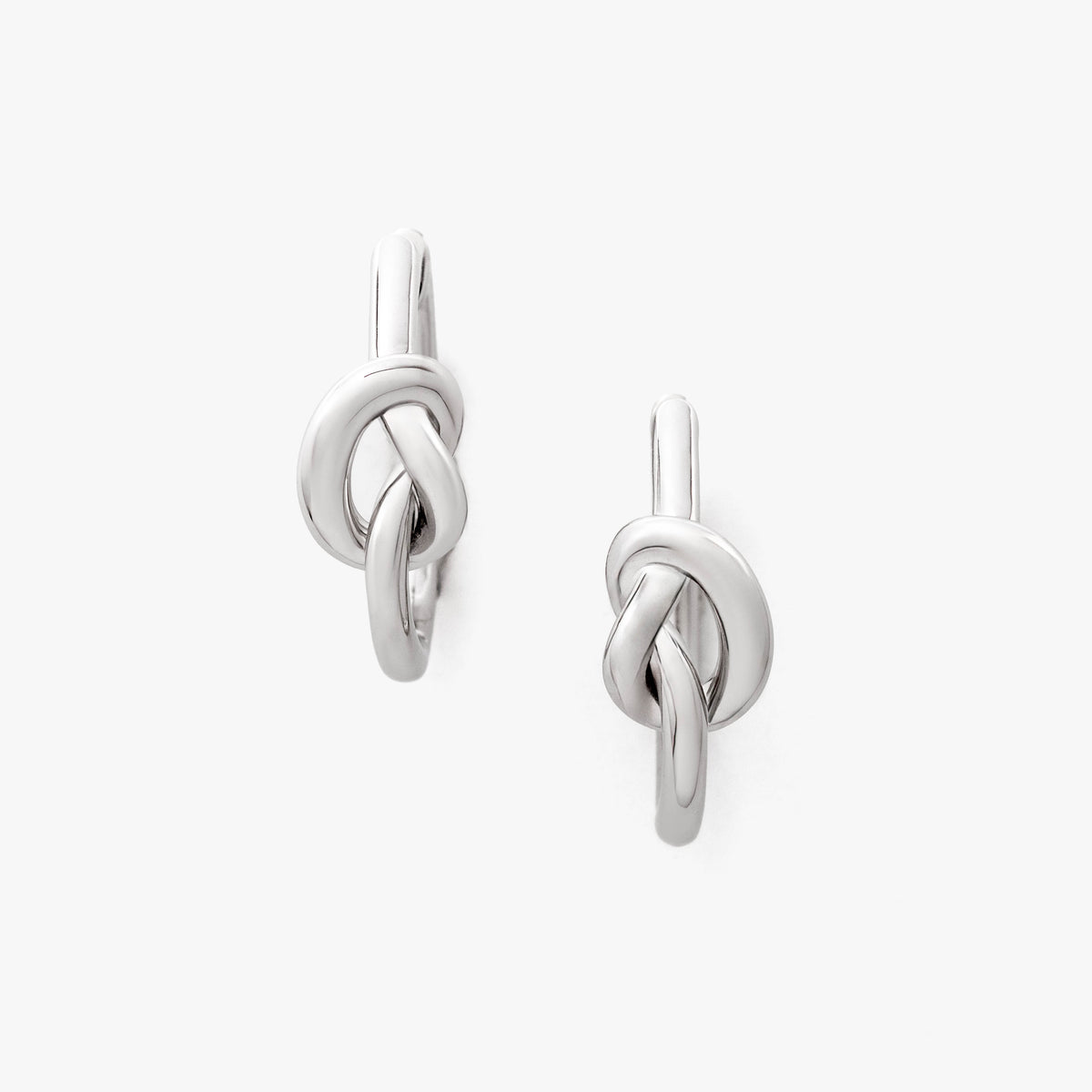 SilverNova Silver Knot Hoop Earrings