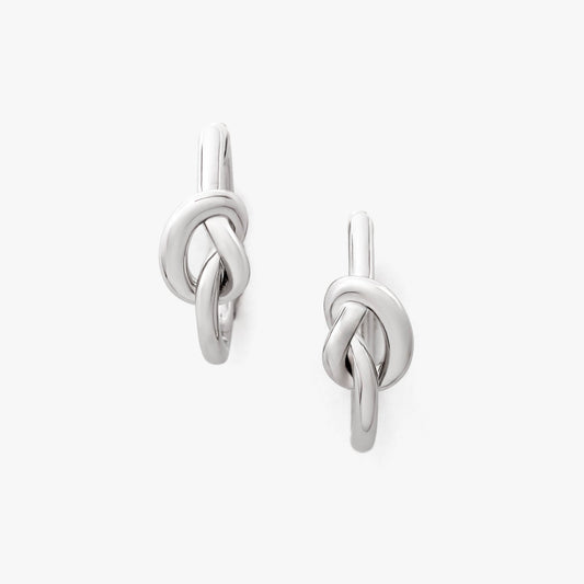 SilverNova Silver Knot Hoop Earrings
