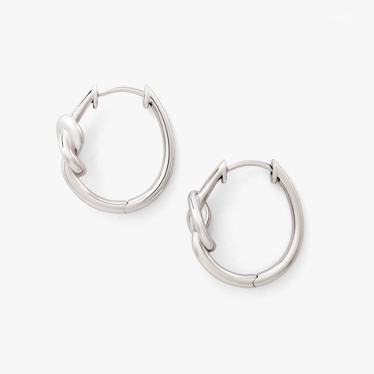 SilverNova Silver Knot Hoop Earrings
