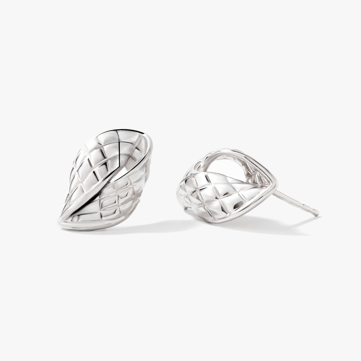 SilverNova Silver Quilted Earrings