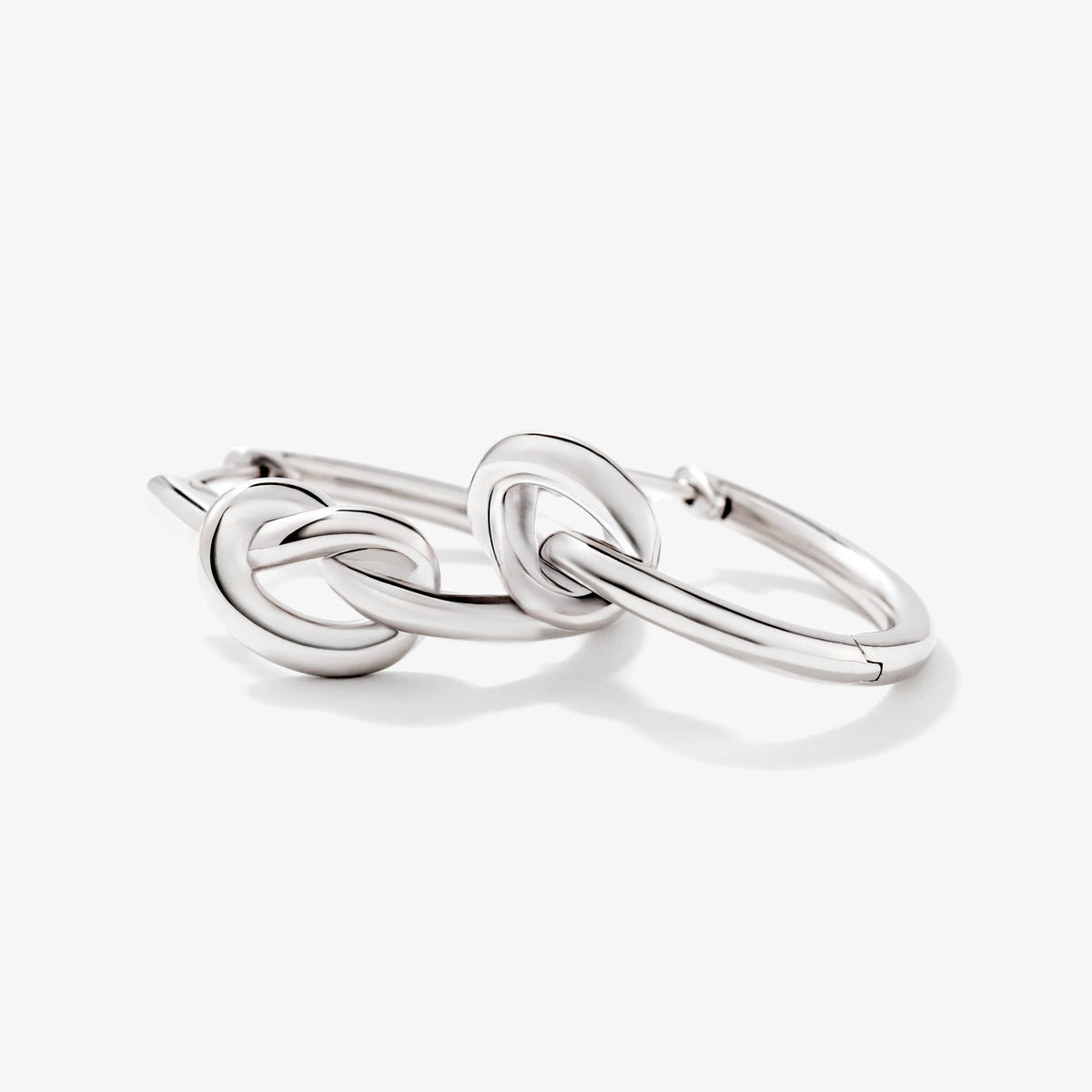 SilverNova Silver Knot Hoop Earrings