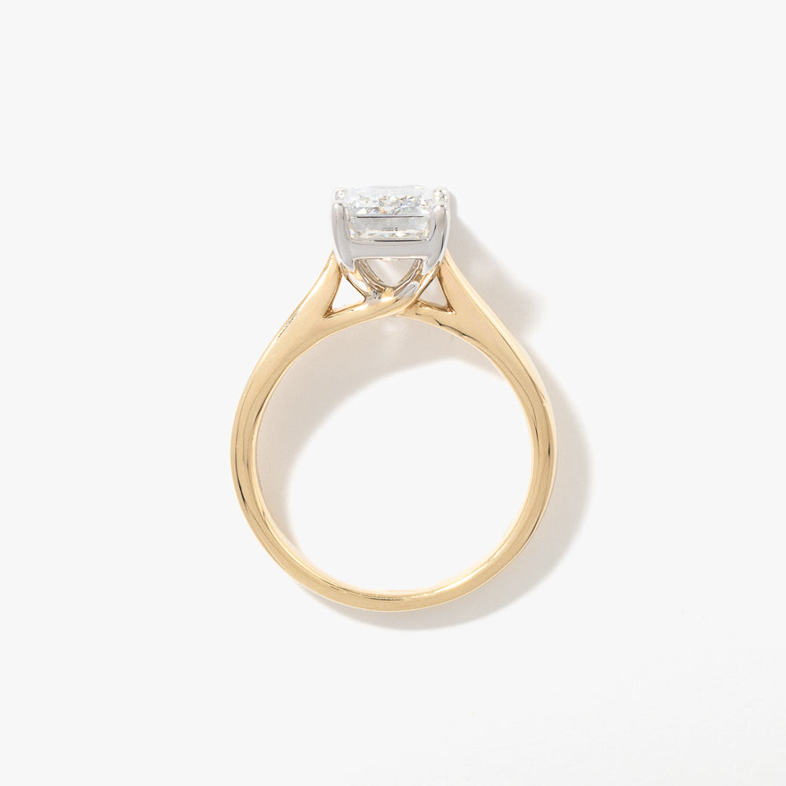 Lab Grown Emerald Cut Diamond Engagement Ring in 14K Yellow Gold (3.00 ct tw)