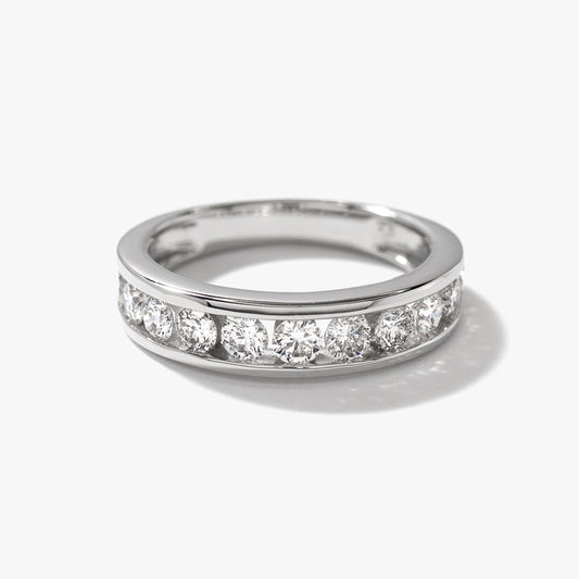 Channel Set Diamond Anniversary Ring in 14K White Gold (1.00 ct tw)