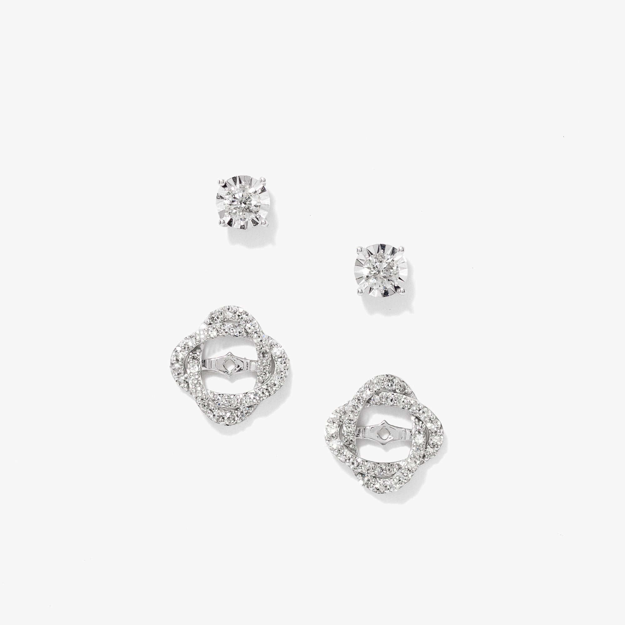 Diamond Jacket Earring in 10K White Gold (0.70 ct tw)