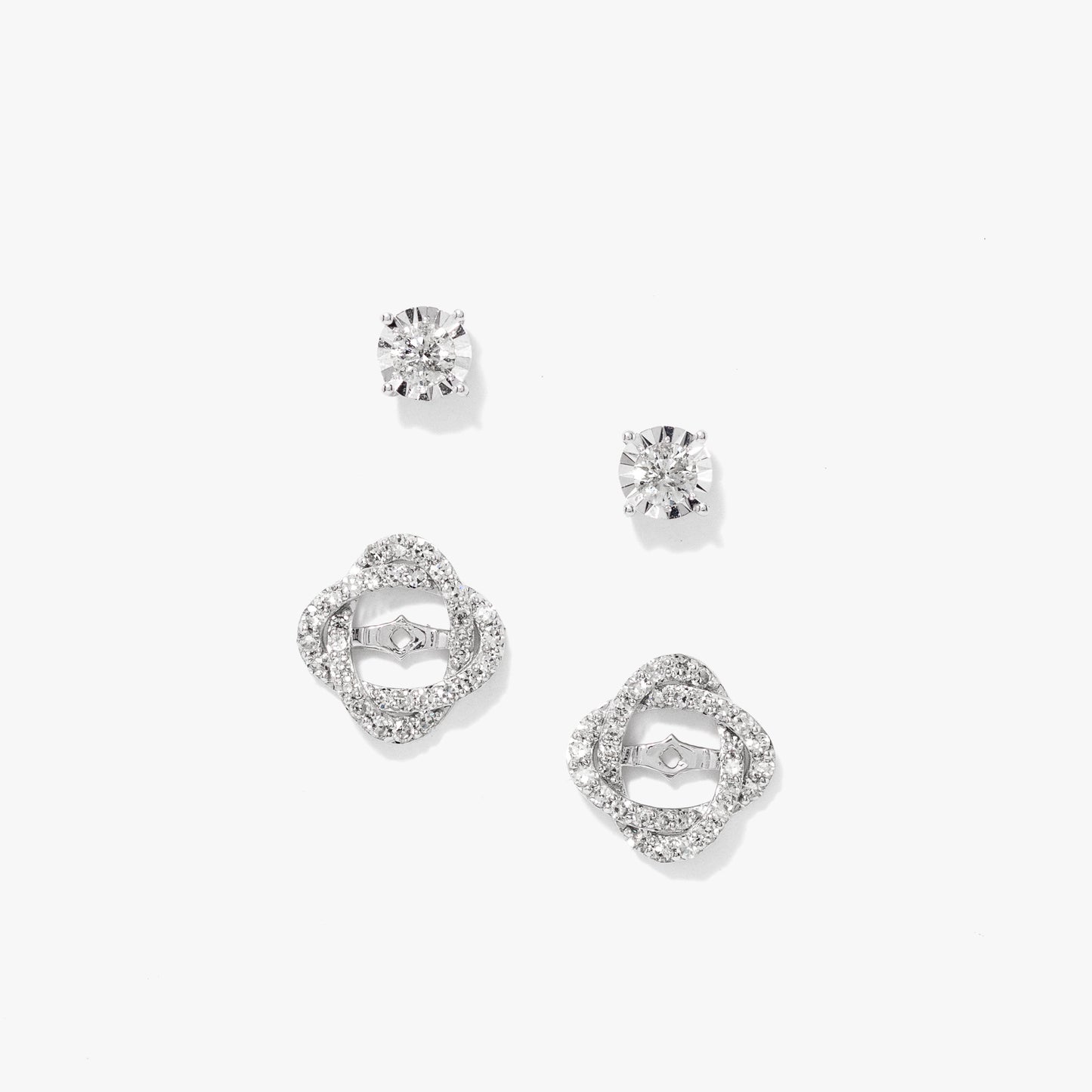 Diamond Jacket Earring in 10K White Gold (0.70 ct tw)
