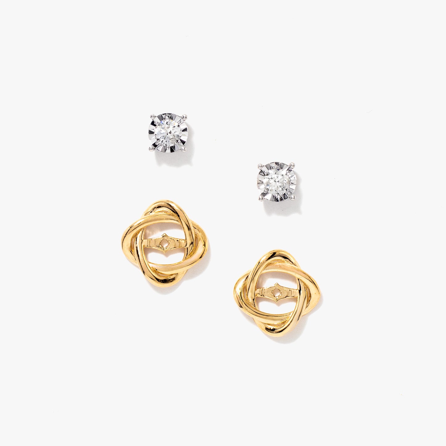 Diamond Jacket Earring in 10K White and Yellow Gold (0.30 ct tw)