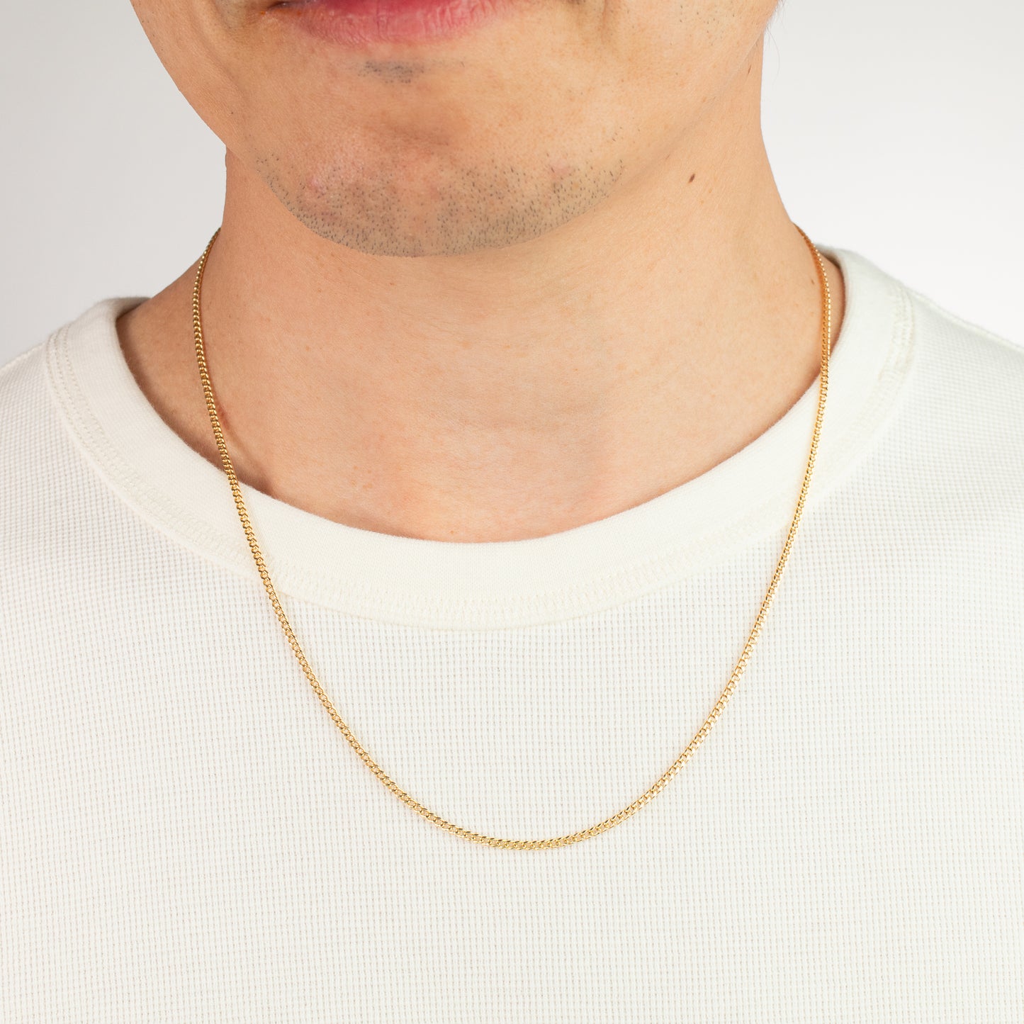 2.1mm Hollow Miami Cuban Chain in 10K Yellow Gold (22")