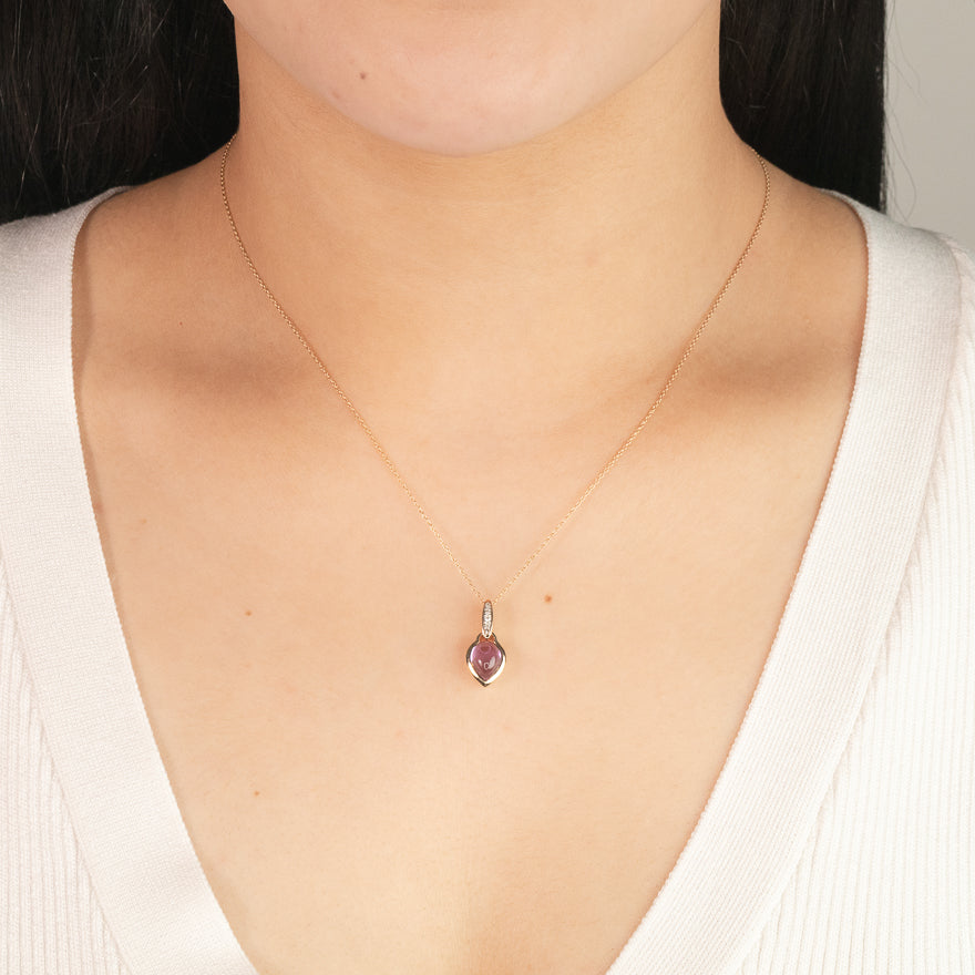Amethyst Necklace in 10K Yellow Gold