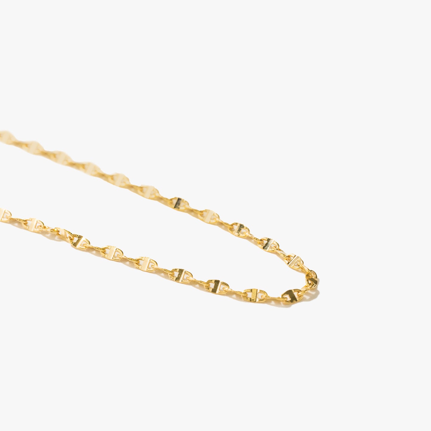1.3mm Fancy Plate Chain in 10K Yellow Gold (16")