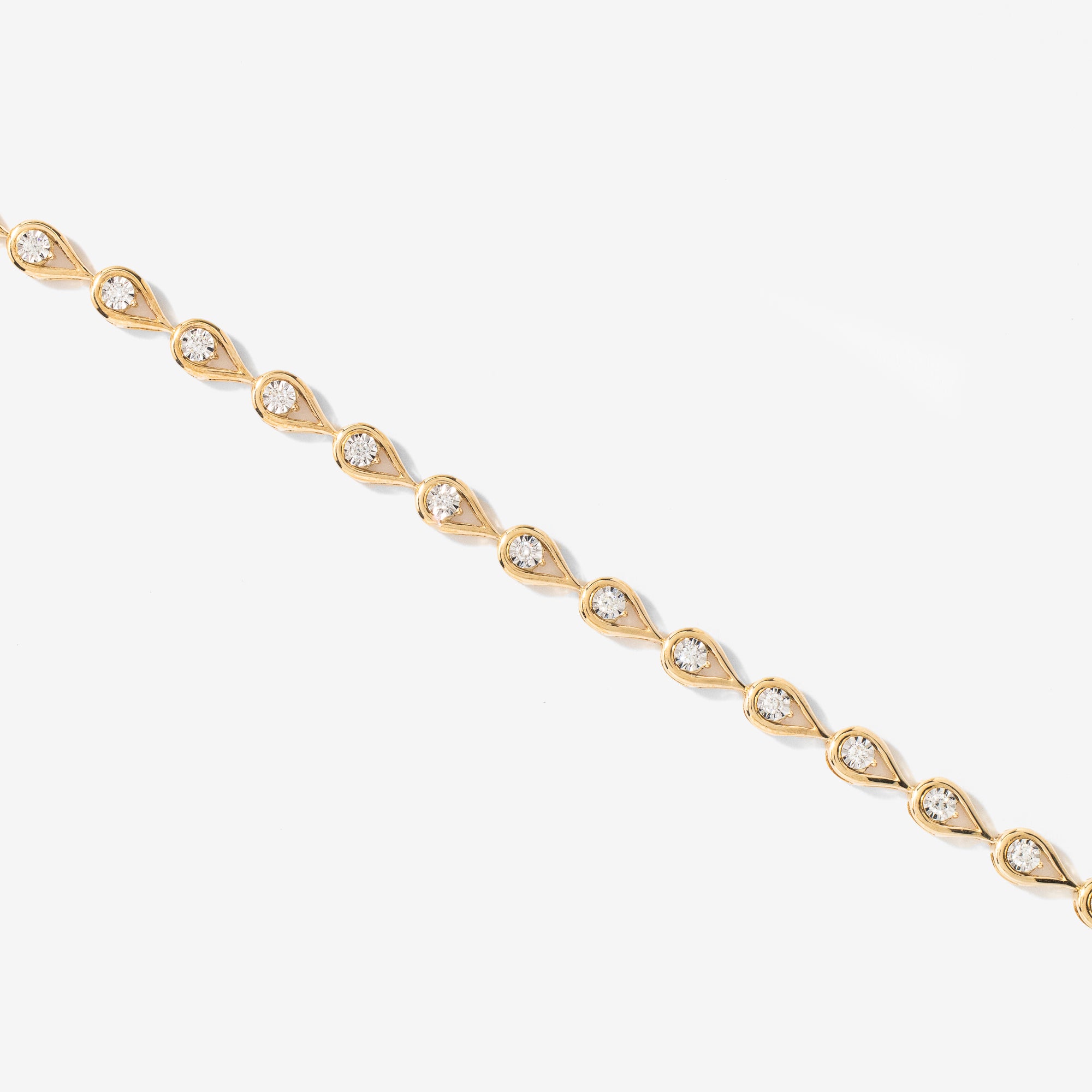 Diamond Bracelet in 10K Yellow and White Gold (0.50 ct tw)