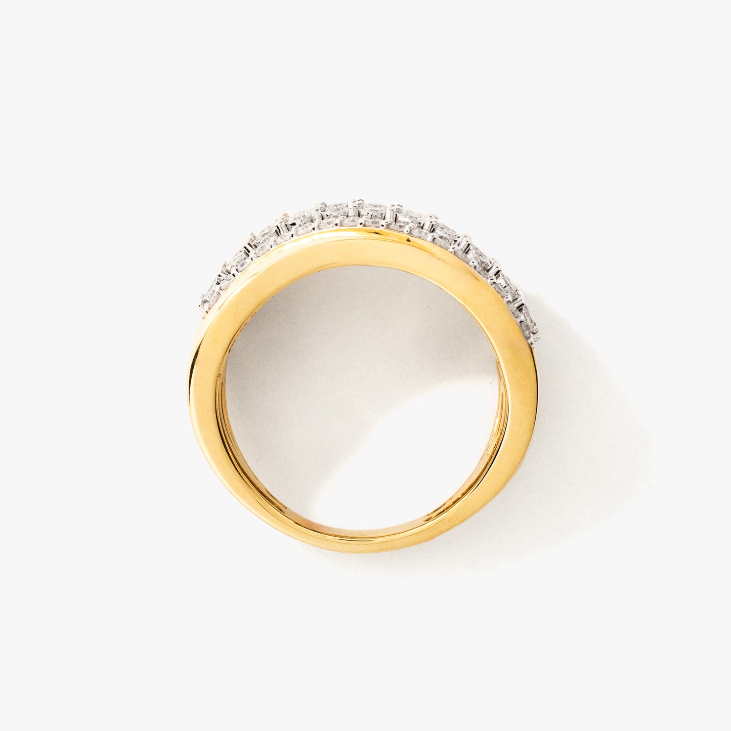 Diamond Cluster Ring in 10K Yellow and White Gold (0.51 ct tw)